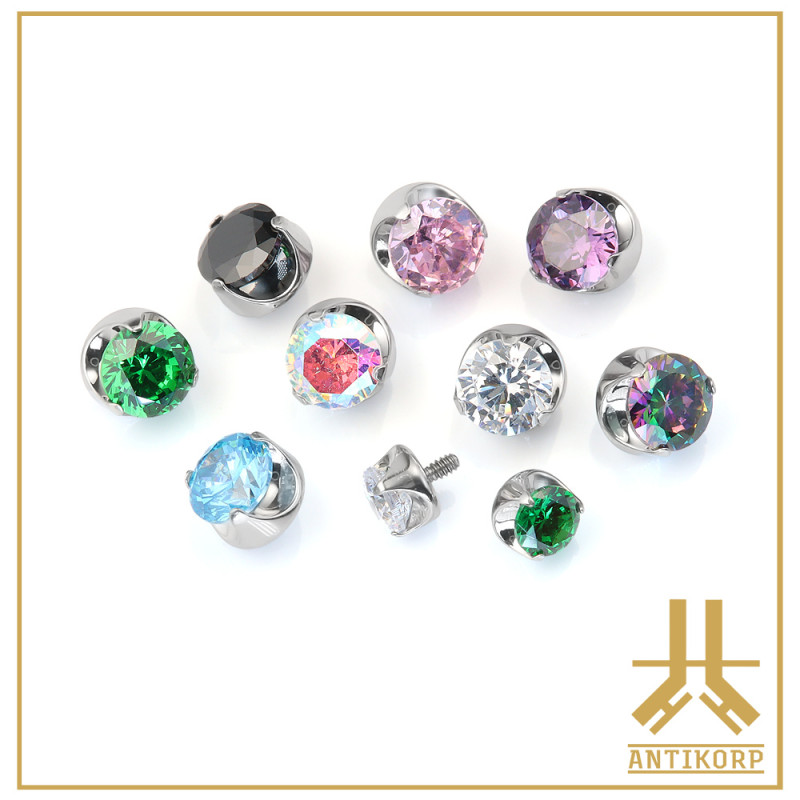 Pétale Trinity Titane F136 interne Swarovski
