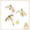 Labret Courbé Titane F136 Gold Clusty V2 1,6mm Vissage Interne