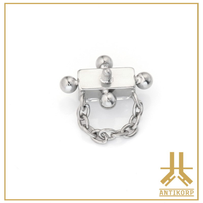 Embout Titane F136 Beaded Rectangle Chain