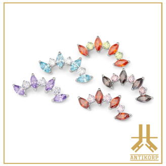 Pétale Trinity Titane F136 interne Swarovski