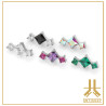 Triple Cabochon Titane Opale Strass