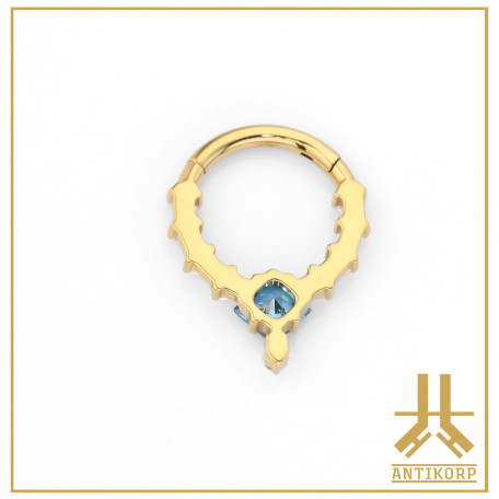 Anneau Clicker Titane F136 PVD Gold Hestia V2