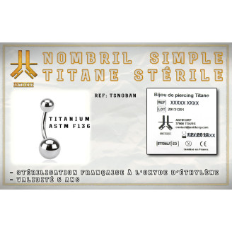 Banane Titane Double Strass Stérile