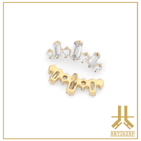 Embout Titane F136 PVD Gold Diadème Kukei