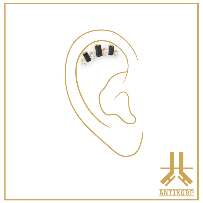 Embout Titane F136 PVD Gold Diadème Kukei