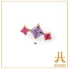 Triple Cabochon Titane Opale Strass