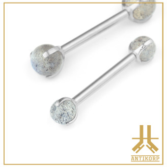 Barbells Titane F136 interne Opales Griffées