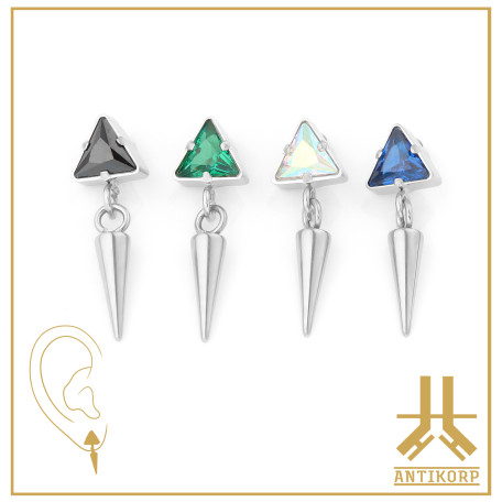 Embout Titane F136 Triangle Spiky Dangle