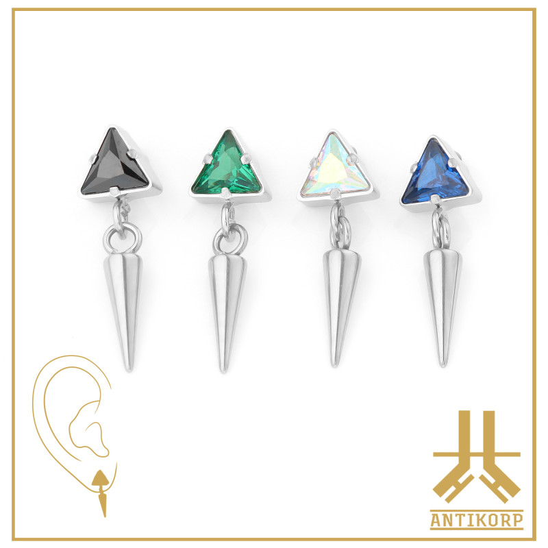 Embout Titane F136 Triangle Spiky Dangle