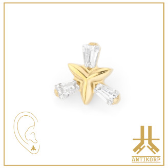 Pétale Trinity Titane F136 interne Swarovski