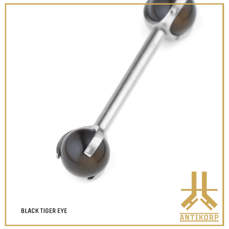 Barbells Titane F136 interne Opales Griffées