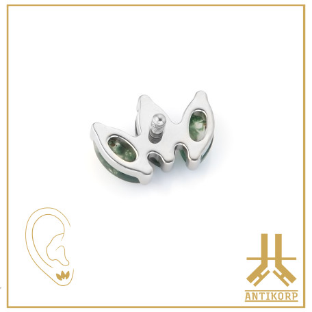 Pétale Trinity Titane F136 interne Swarovski