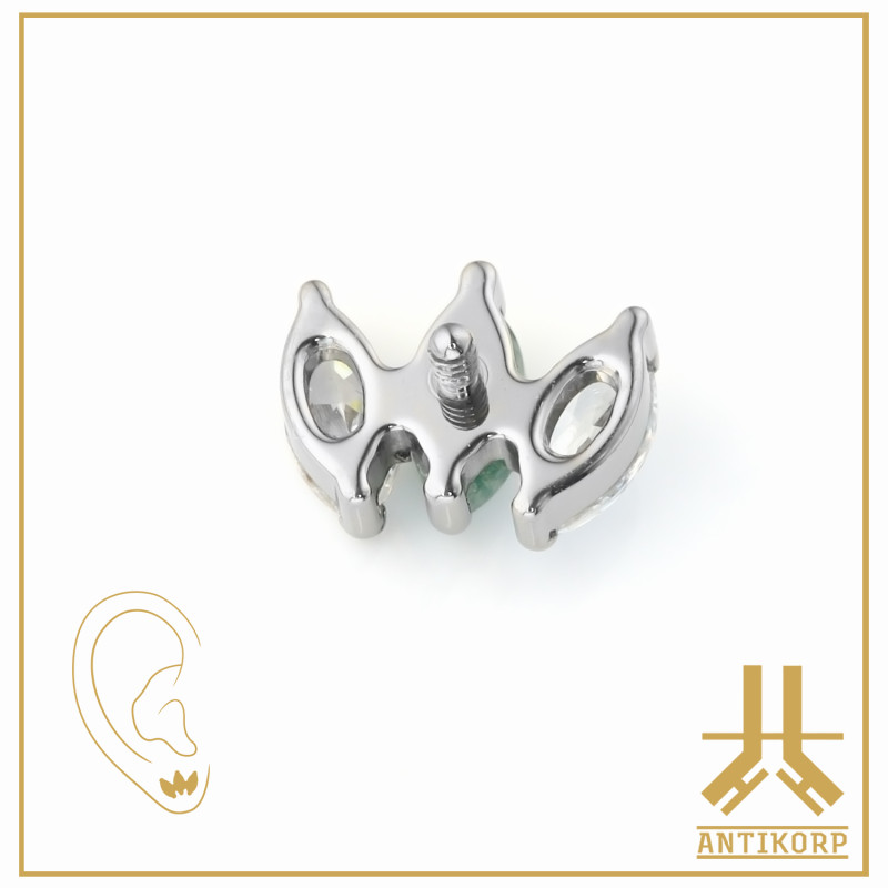 Pétale Trinity Titane F136 interne Swarovski