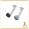Labret Courbé Titane F136 Strass 1,6mm Vissage Interne