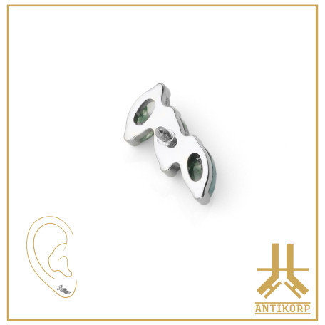Pétale Trinity Titane F136 interne Swarovski