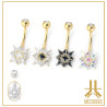 Nombril Titane Interne F136 PVD Gold Staross