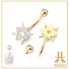 Nombril Titane Interne F136 PVD Gold Staross