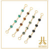 Triple Cabochon Titane Opale Strass