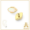 Embout Titane F136 PVD Gold Crowny Uno Opale
