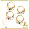 Anneau Clicker Titane F136 PVD Gold Ketting