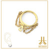 Anneau Clicker Titane F136 PVD Gold Ketting