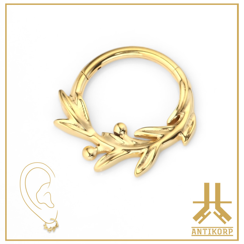 Anneau Clicker Titane F136 PVD Gold Fulla V1