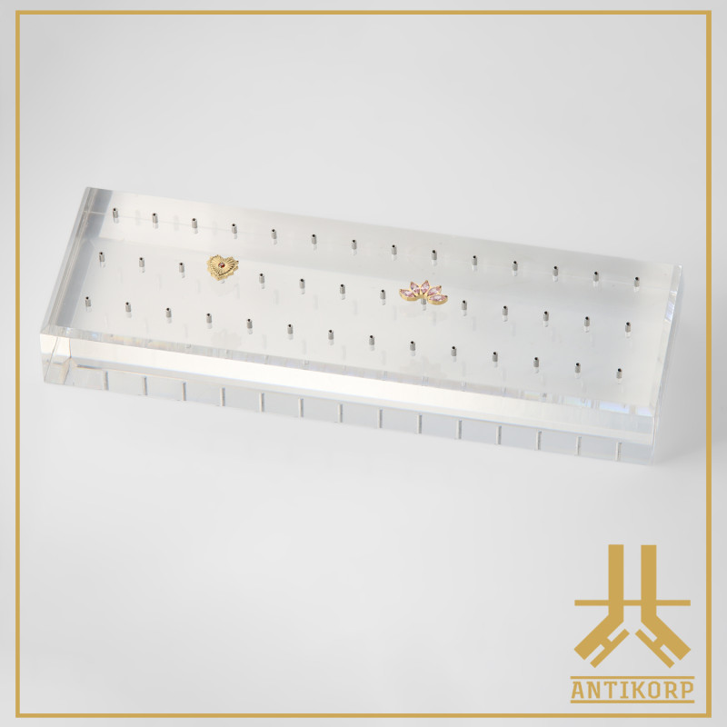 Présentoir Bois Rectangle 24 tiges internes