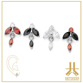 Pétale Trinity Titane F136 interne Swarovski