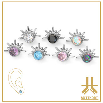 Pétale Trinity Titane F136 interne Swarovski