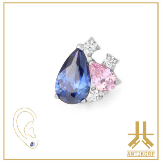 Pétale Trinity Titane F136 interne Swarovski