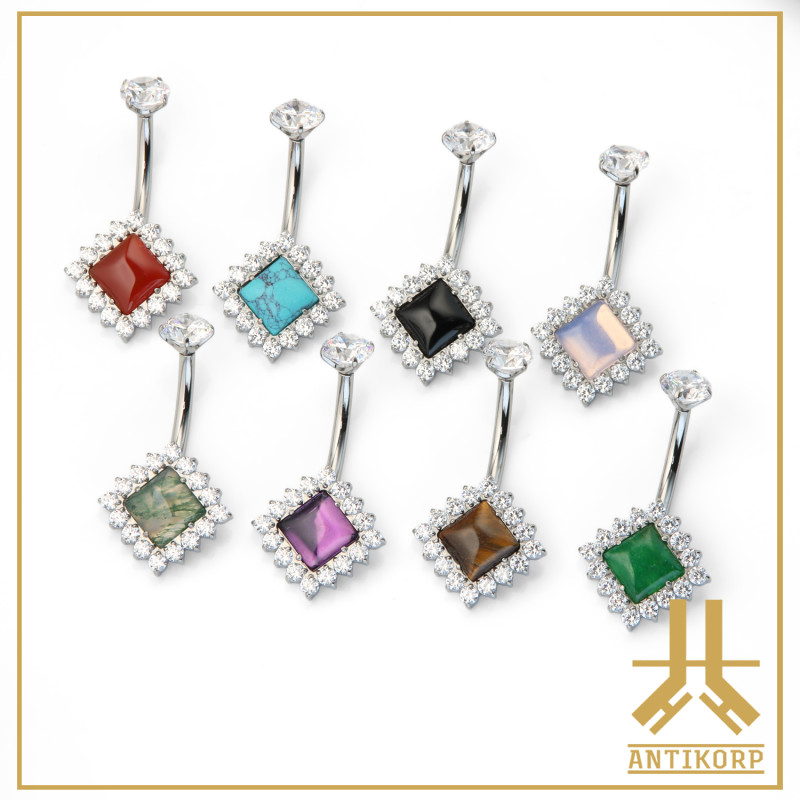 Nombril Titane Interne Strass