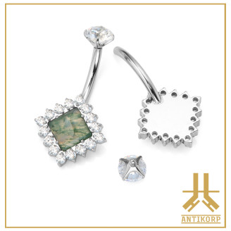 Nombril Titane Interne Strass