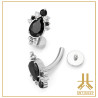 Labret Courbé Titane F136 Clusty V5 1,6mm Vissage Interne