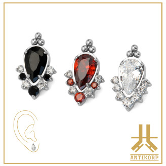 Pétale Trinity Titane F136 interne Swarovski