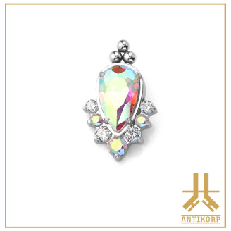 Pétale Trinity Titane F136 interne Swarovski