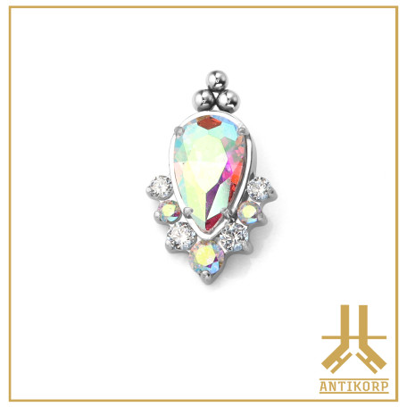 Pétale Trinity Titane F136 interne Swarovski