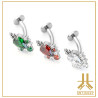 Labret Courbé Titane F136 Clusty V5 1,6mm Vissage Interne
