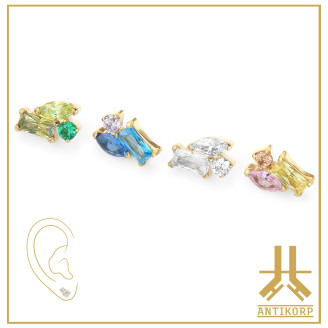 Pétale Trinity Titane F136 interne Swarovski