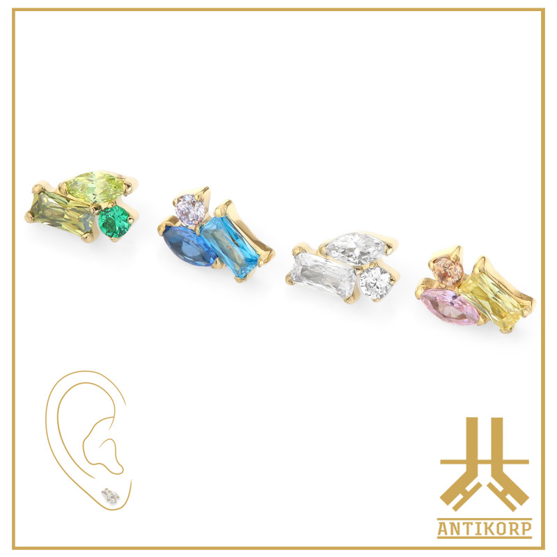 Pétale Trinity Titane F136 interne Swarovski