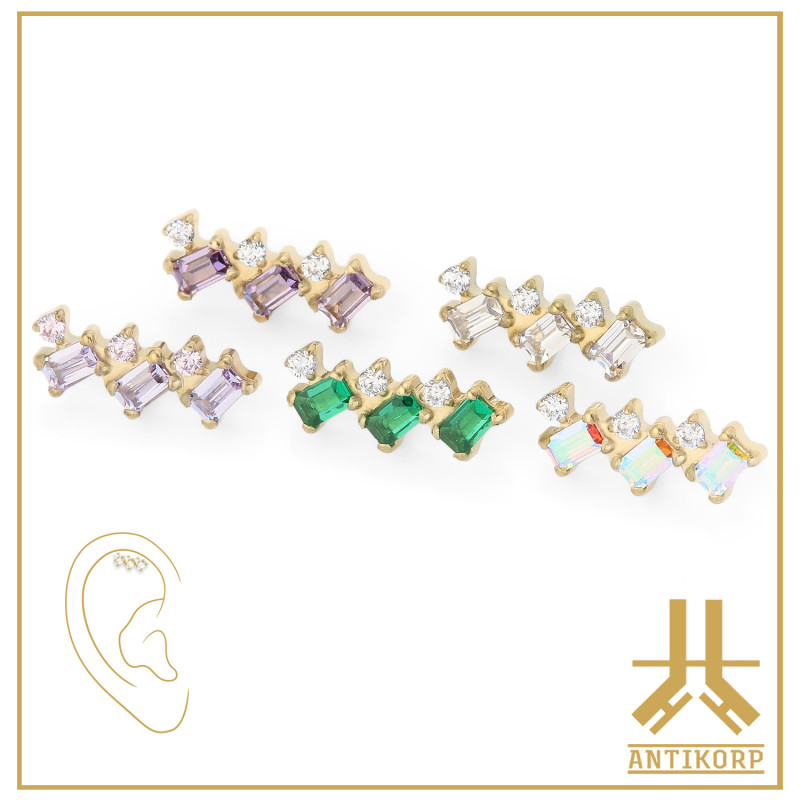 Pétale Trinity Titane F136 interne Swarovski
