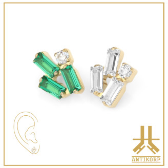 Pétale Trinity Titane F136 interne Swarovski