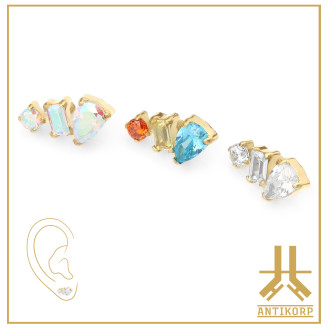 Pétale Trinity Titane F136 interne Swarovski