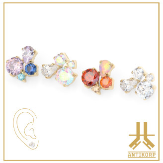 Pétale Trinity Titane F136 interne Swarovski