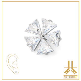 Pétale Trinity Titane F136 interne Swarovski