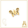 Embout Titane F136 PVD Gold Papillon strass V2
