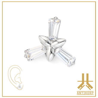 Pétale Trinity Titane F136 interne Swarovski
