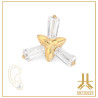 Pétale Trinity Titane F136 interne Swarovski