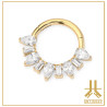 Anillo clicker Titanio F136 PVD Oro Astera V7
