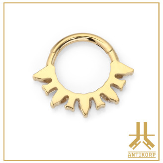 Anello a scatto Titanio F136 PVD Oro Astera V7