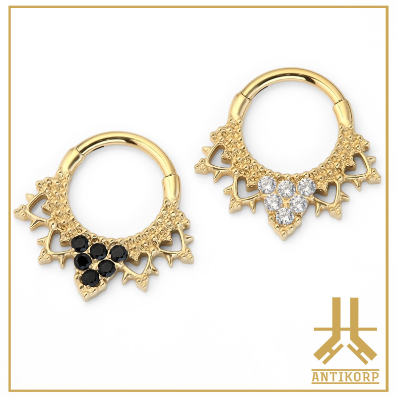 Anneau Clicker Titane F136 PVD Gold Indi V1